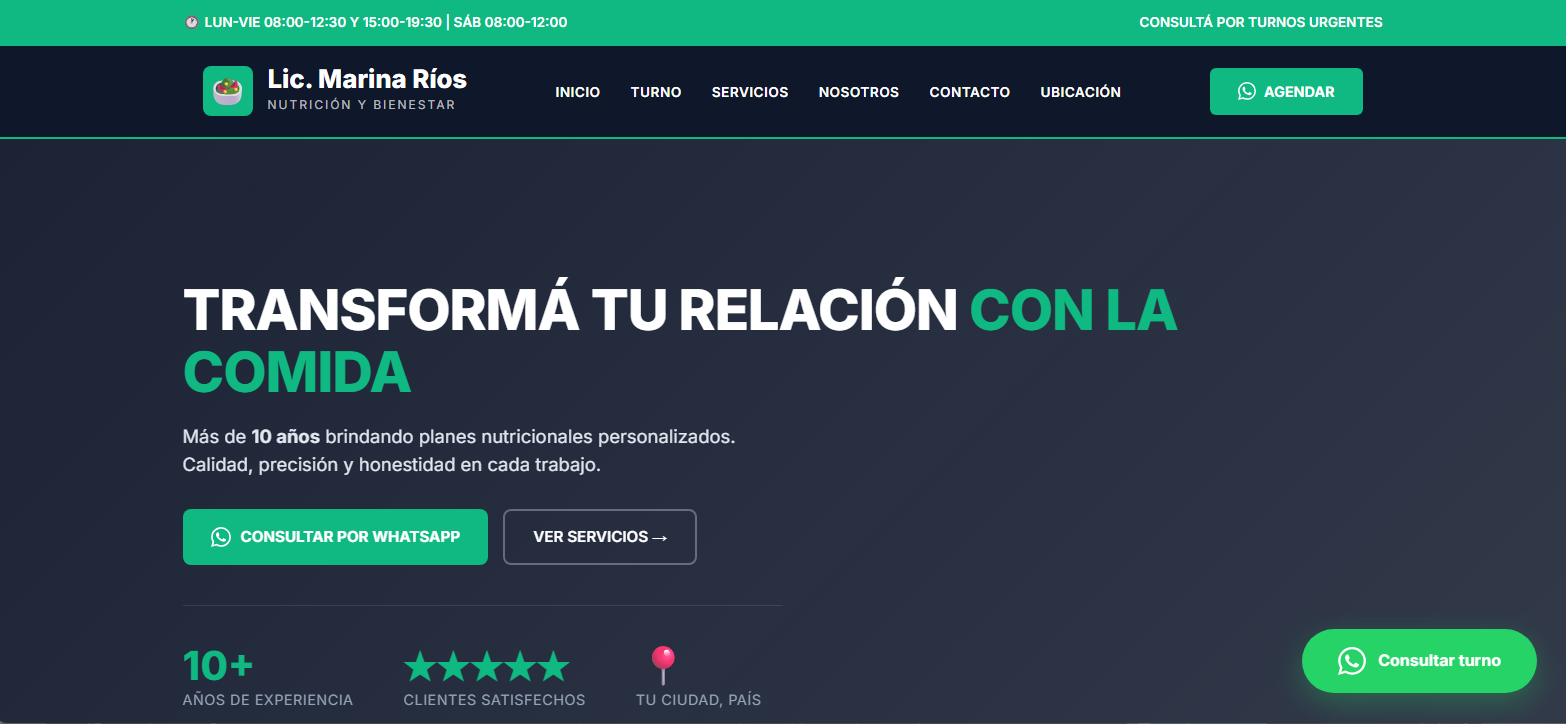 Web Nutrición Marina